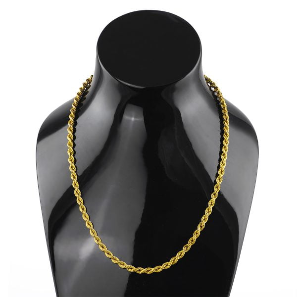 9ct gold 21 inch rope chain.