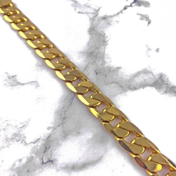 Gold bonded 9 Inch 12mm curb bracelet..