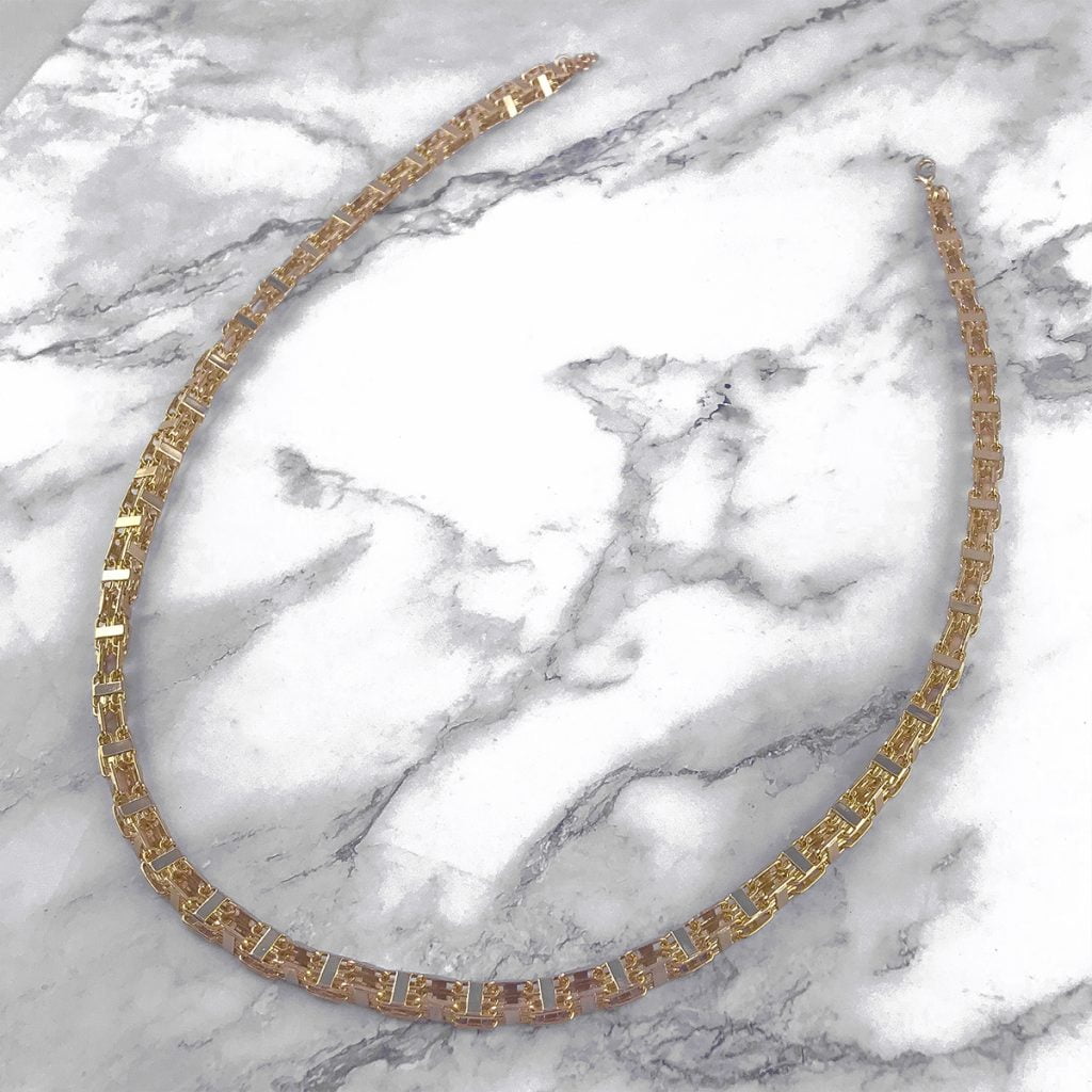 18ct Gold Bonded 36 Inch Cage Chain - JV Jewellers & Pawnbrokers