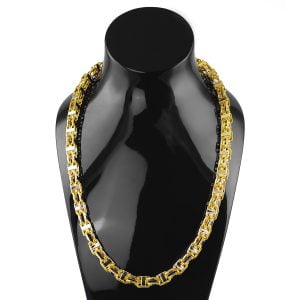 18ct Gold Bonded 36 Inch Cage Chain.