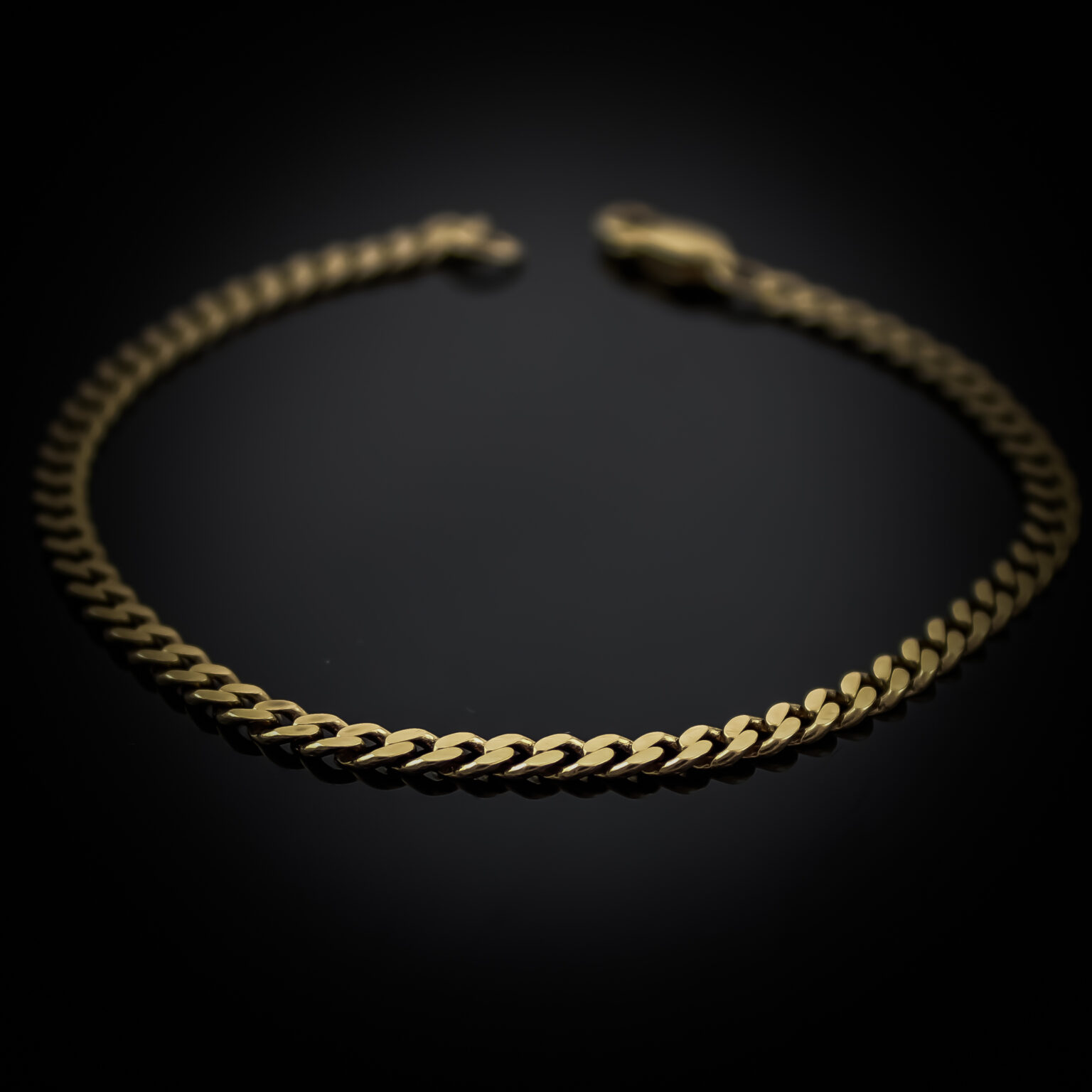 Curb Bracelet M Gold 925 Sterling